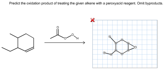 Predict the oxidation product of treating the give