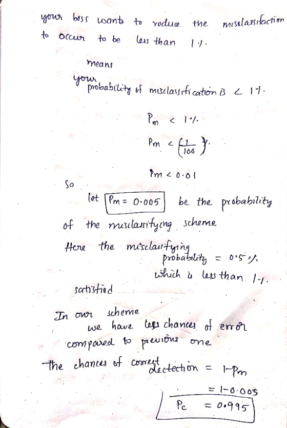 boss oanta to yedua msslasaction the to OCcur to be Las than means yous probability f mitelassfication is 11. </. Pm Hos }Q.0