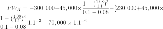 1-(4B) 3 PWX = -300,000–45,000x 0.1 – 0.08 - 230,000+45,000x 1- (1.1) 1.1-3 +70,000 x 1.1-6 0.1 – 0.08