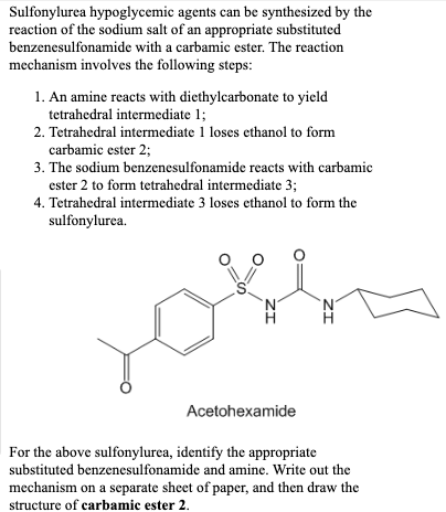 Sulfonylurea hypoglycemic agents can be synthesized by the reaction of the sodium salt of an appropriate substituted benzenes