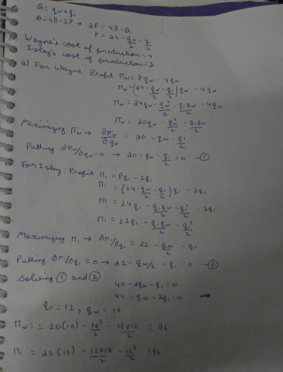 4 a) For