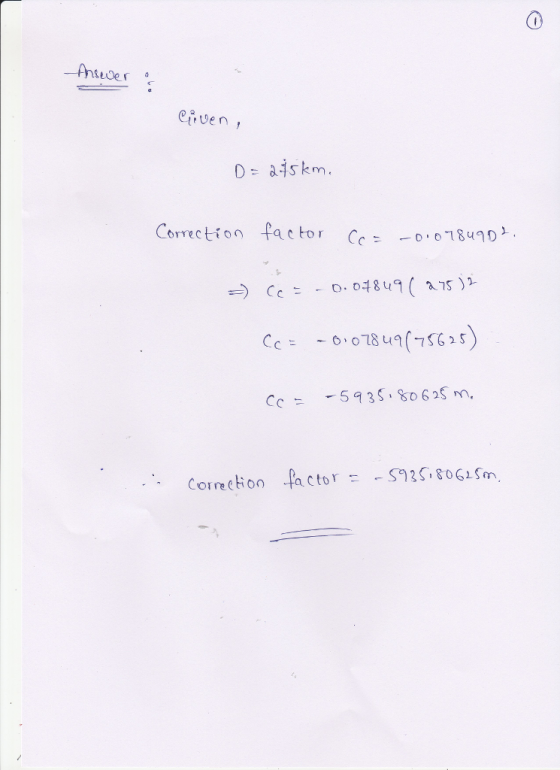 Civen Daiskm Correction factor Cc = 一0.0.1 84901. Cc= -5935.80 6 25 n. Coon factor S &0G1Sm