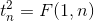 t^2_{n}=F(1,n)