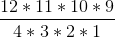 12+11+ 10 +9 | 4*3*2*1