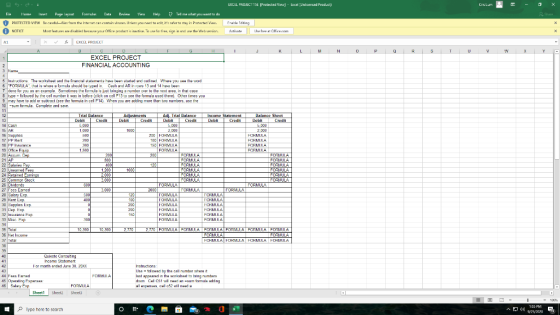 EXCEL PROJECT 15E [Protected View] - Excel Unlicensed Product Cislum - File Home Incent Page your Fermules Beiru Viru Hels Te