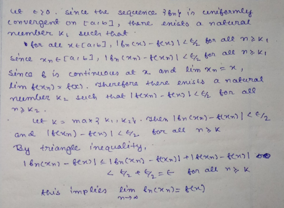 ut tro since the sequence zbrk in ceneformly convergent on taibl, there enists a natural neember ke such that for all neca,b]
