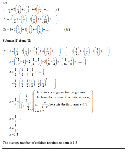 Tet s=+2(E)+= {])++) +.. (1) 25=1+2(1)+3(4) +-()+ (I) Subtract (I) from (II) 23-s={}+2(3)+=(+ (16) +..) -{1+2{4}+{})++ ().) (