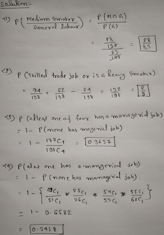 1 Refer To The Contingency Table In Section 2 2 Exercises 9 22 Of The