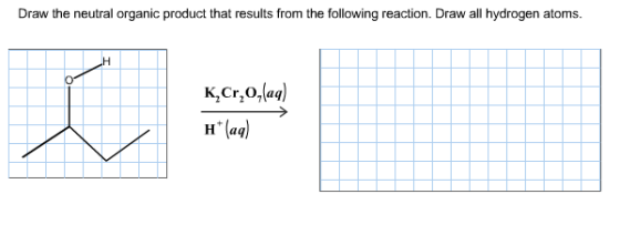 Draw the neutral organic product that results from