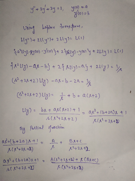 y+33 434 , o using haploce from, forum, Lly)+ 211y)+ 2lly)=L(1) {slly) &ylo) -Yco)) + 2 {Ally) - Yo Y + 2lly) = L(1) x ²l