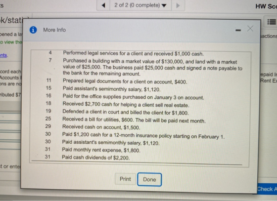 2 of 2 (0 complete) HW Sco k/stati More Info Dened a la to view the actions Ents cord each Accounts ons are no epaid Ir Rent