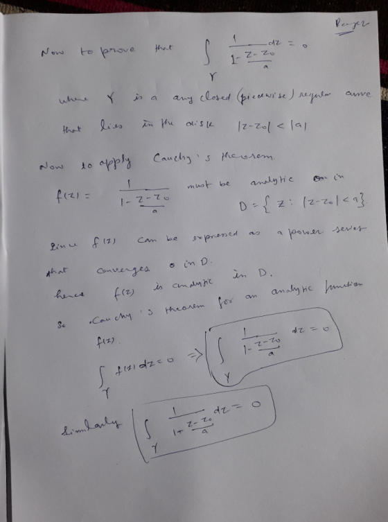 jer da Now o that to prove a 1-2-zo care where that Y lies is a any closed (piecewise) regular in the disk 12-20l<lal Now to
