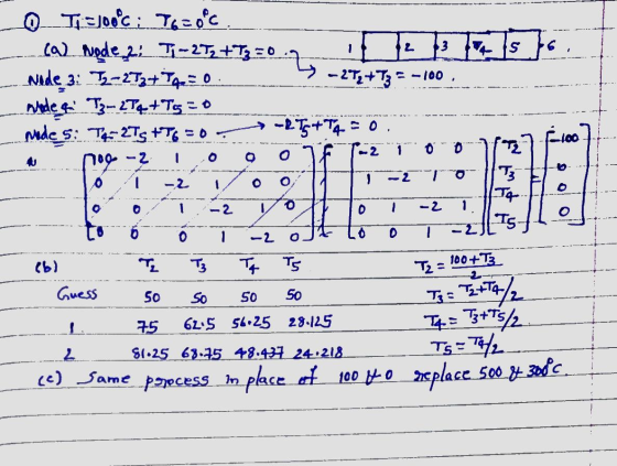 1 3 S 0_TS100°C; 120C 692. Node , 1-27, +7330 7 Nide 3: 12-2T2+14.20 - 272+3 = nodeg. I3-2T4+Ts=0 mode 5: To 2Ts+T6 = 0 -&Tg