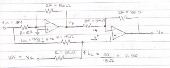22 = 362 MA 27-342 M Vin = 13V 9 3R = 540 w R=182 in R=18.02 it 1918 0.12 R = 18.12 ↑ iz = lov LOV = V2 o 18.12.