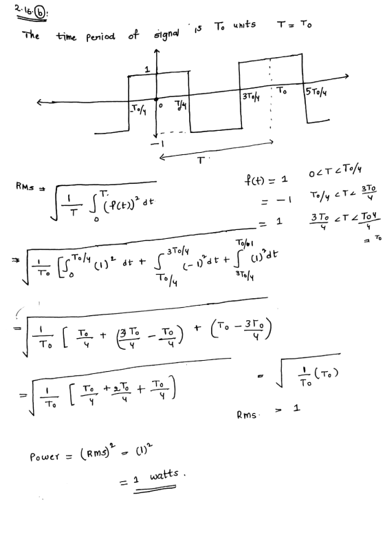 2.16 To units T = To The time period of signal 1 то | 3Toly 15 Tofu 0 | Toly 강이 T f(t) = 1 OCTC Toly RMS * + Sipciyet Toly st
