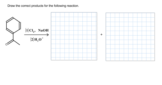 Image for Draw the correct products for the following reaction.