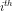 i^{th}
