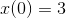 x(0)=3