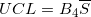 \small UCL =B_{4} \overline{S}