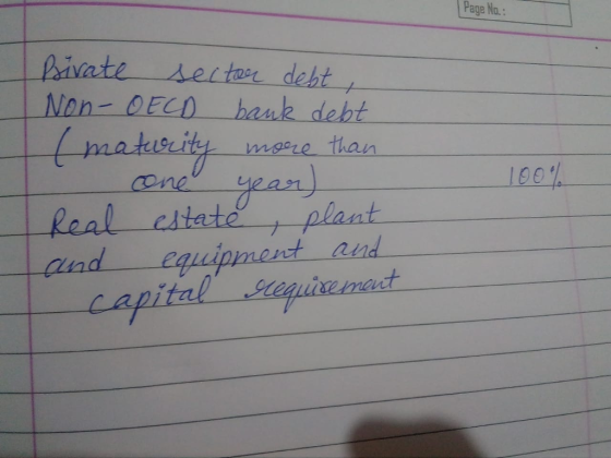 Page No. hivate serten deht Non-QEC0 bauk debt msore than 100 Real citeteplant nd equipment ud -capital aln vet