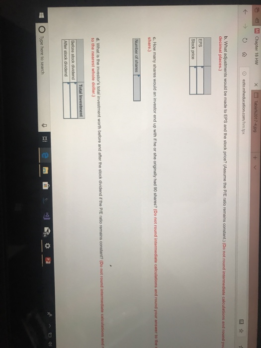 Tpx 3 10 00 Points Problem 18 18 Stock Dividend And Its Effect