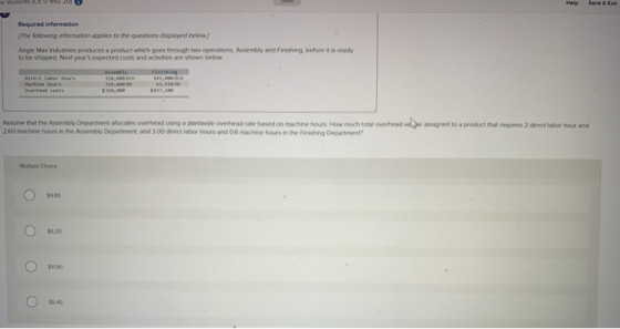 y Saudents Cn 17/ thru 20 Help Seve&Exit Required informetion (The following information applies to the questions displayed b