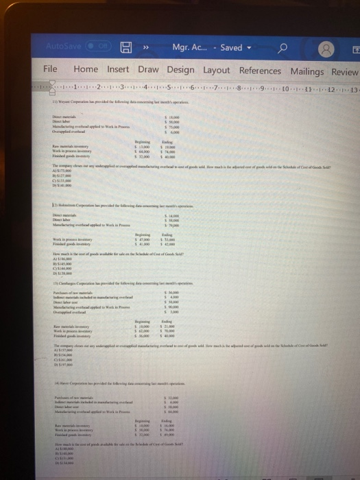 AutoSave >>> Mgr. Ac... Saved File Home Insert Draw Design Layout References Mailings Review 1...2... 3.4.5.6.7.8.9. 10.12.13