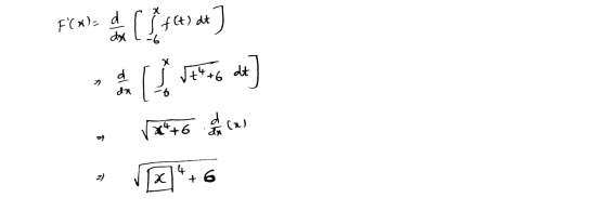 F(x). d f(t) at +] dx х Р [ fce vt as dit √x +6 a local da 4 X + 6