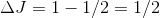 AJ =1-1/2 = 1/2