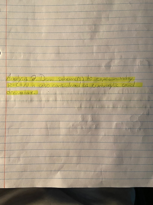 Analysis a. Drow schemers) to explain why EN is celso considered as carboxylic a derivantive.