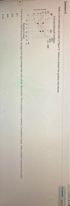 Question of 20 Question 6 2.5 points Save A Refer to the information provided in Figura 9.1 below to answer the question that