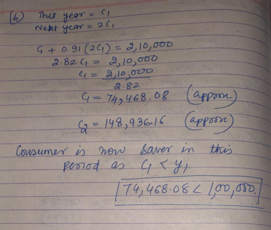 (6) This year = Next year=20, G+ 0.91(201) = 9, 10,000 2.82 C = 2,10,000 el = 2,10 Ovo 9.82 G = 74,468.08 G = 148,936.16 Cons