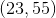 (23,55)