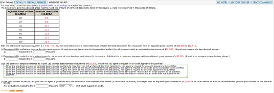 MY NOTES || ASK YOUR TEACHER PRACTICE ANOTHER [0.3/1 Points] DETAILS PREVIOUS ANSWERS ASWSBE13 14.E.037. You may need to use