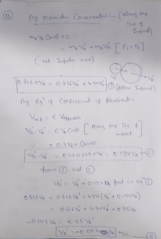 By Monenta Conservation - (along the live of MAVA Caso to Tupact) - MAVÁ + mour Pi = Pf] (nel Impule zen) To 816 XVA = 0.816V