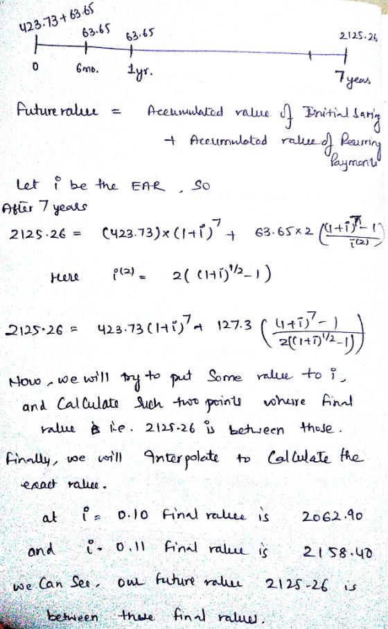 6S 63.65 212S.2 mb. Yr 7 Future raluu oument Let f be the EAR So epler yens 273 (50),なリ) (14か12-1 Some n o and Cal Culate Juch + pointu ohye Al valuu à e. 21s-26 behecn thoJe. we Can Se owL fuure r 212S 26s n raluu een