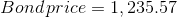 Bond\, price=1,235.57