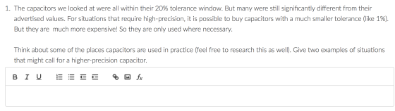 1. The capacitors we looked at were all within their 20% tolerance window. But many were still significantly different from t