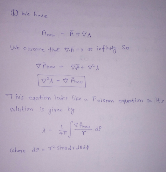 D We have e asscme that A at infiy So T his eaation latks like Poisrom eatation se lts Solutin is given b 1 flneusd