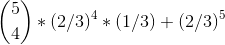 (2)*(2/3)*(1/3)+(2/3)
