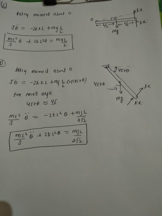 taking moment about o - gtx 4 - 4 KR Jo = -2K XL t my 1 2 mg me + 2x 120 = make at gusto taking moment about o Jo = -2K XL tr