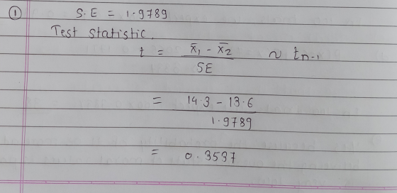 SE -19789 Test Statistic R- X2 SE 14 3 - 13 6 1-9789 O.3537 l1