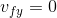 v_{fy}=0