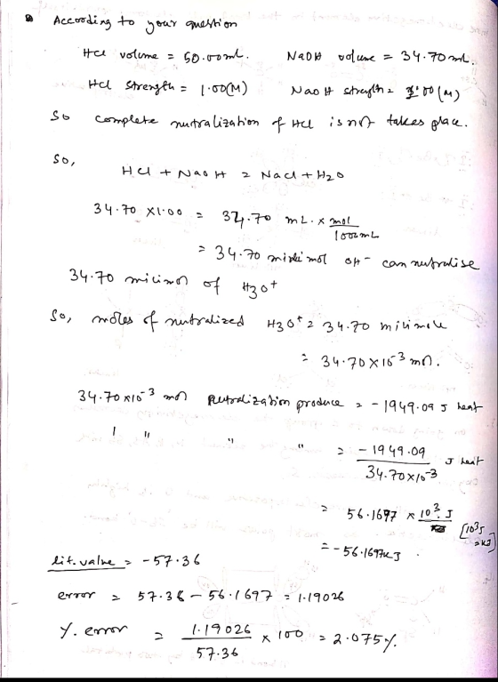 & According to your question tee volime = 50.00ml. Naon volume = 34.70 m He strength = 1:00(M) Nas it strength a 800 (m) so c