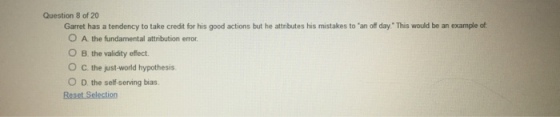 Garret has a tendency to take credit for his good