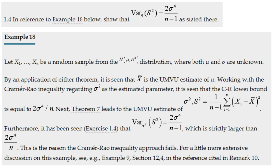 1 4 In Reference To Example 18 Below Show That N 1 As Stated There 