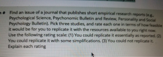 # Find an issue of a journal that publishes short empirical research reports (eg, Psychological Science, Psychonomic Bulletin
