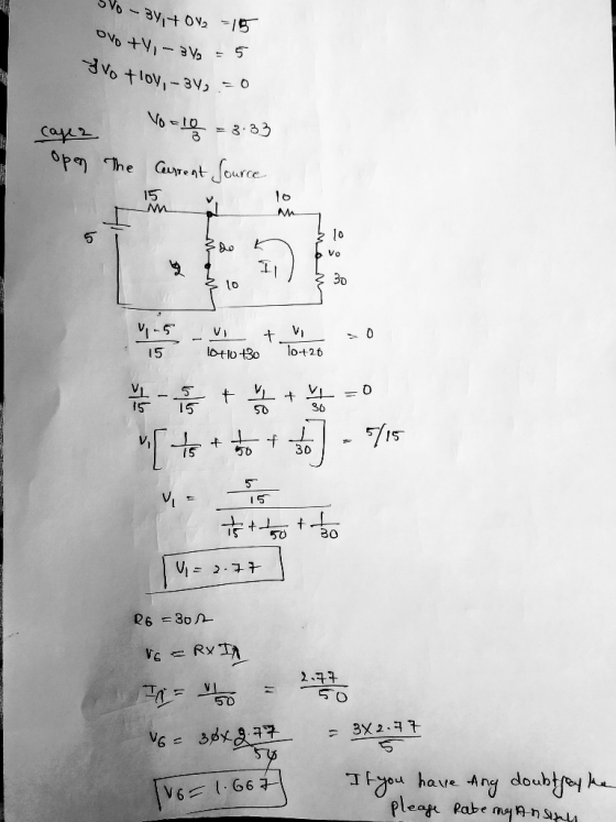 3o-3y + 012 = 15 ovoty - 3 = 5 I votlov,-34.20 cage 2 Volo = 3.33 open the current Source 15 M th ģe 210 Il 3.30 4.5 - vi tv