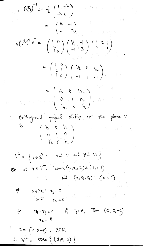 usytov - 1101 [ Yg - 11121) I 101- 43) 1 0 1 0 rio11 Toy - ? 1) / o 1 = 1 1/2 o ½ - on the plane v Orthogonal ( / moject ona