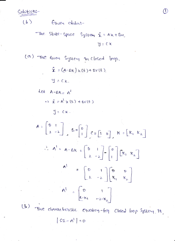 The State-Space System X:AxtBu ofs 0 K, K 0